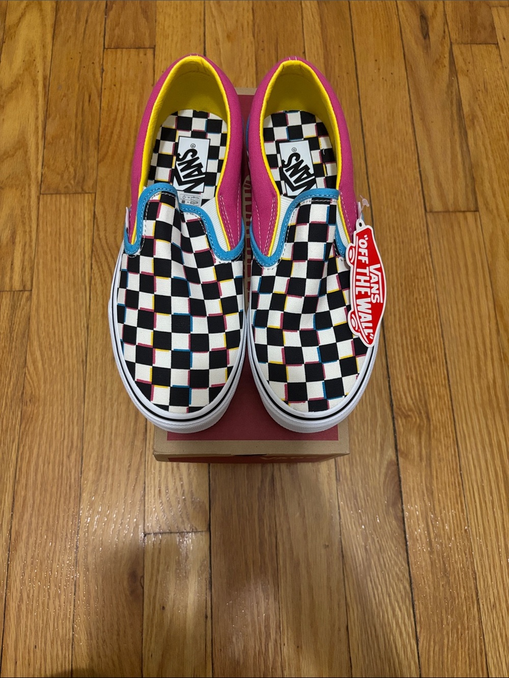*Brand New* Vans Classic Slip-On Crazy Check Multi-Color Unisex Sneakers - Picture 5 of 6